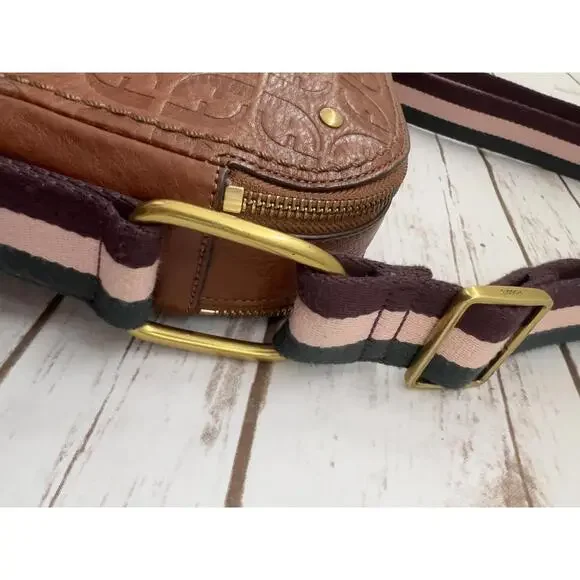Fossil Elle Silhouette Tooled Leather Crossbody Purse